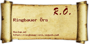Ringbauer Örs névjegykártya
